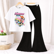Trendy Women’s Co-Ord Set – Loose Fit Tee & Bootcut Pants