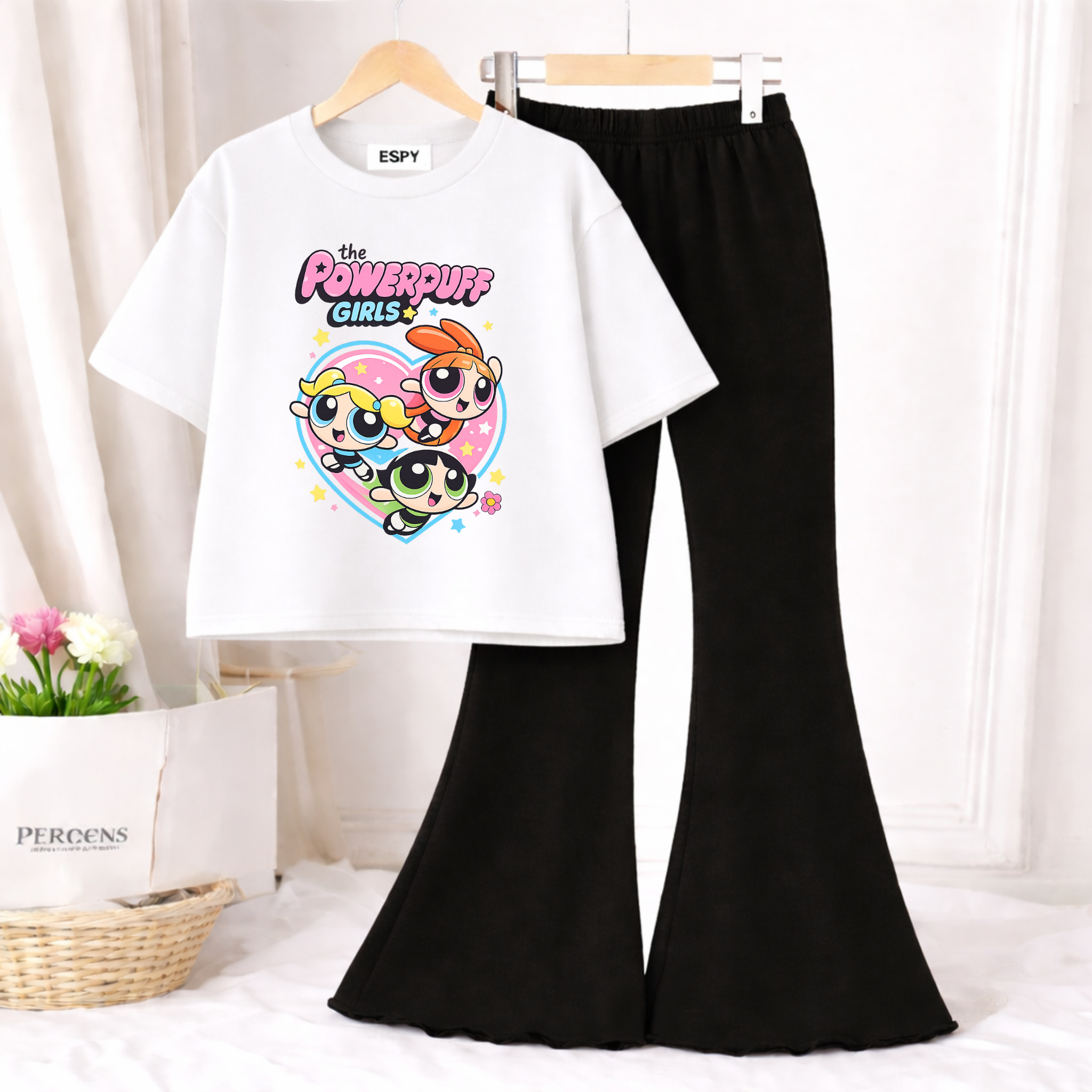 Trendy Women’s Co-Ord Set – Loose Fit Tee & Bootcut Pants