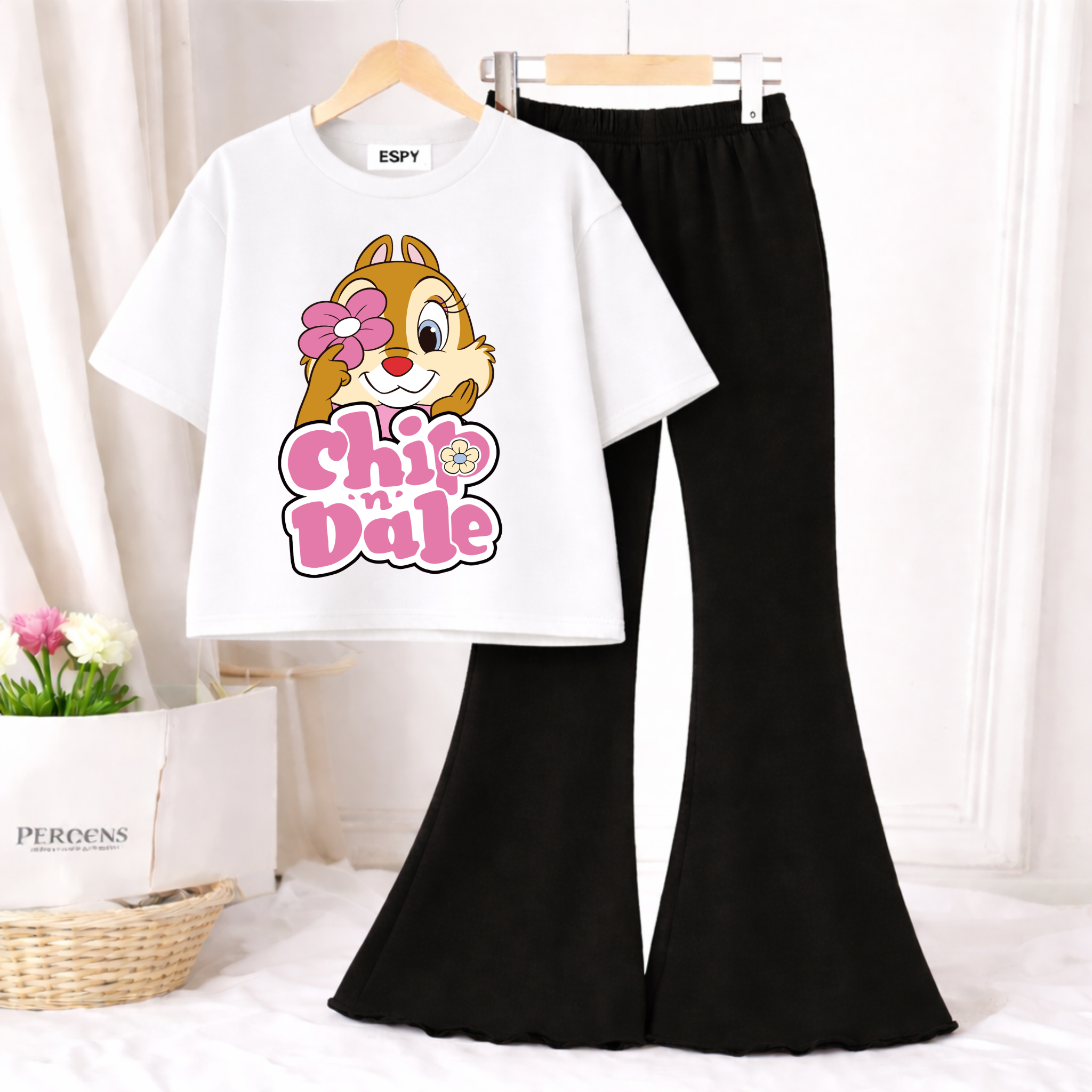 Trendy Women’s Co-Ord Set – Loose Fit Tee & Bootcut Pants