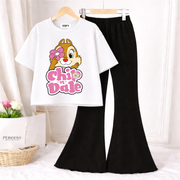 Trendy Women’s Co-Ord Set – Loose Fit Tee & Bootcut Pants