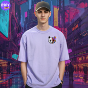 Buy Men's Black Graphic Printed Oversized T-shirt
