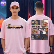 Buy Men's Pink Graphic Printed Oversized T-shirt