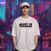 Buy Men's White Graphic Printed Oversized T-shirt