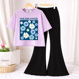 Trendy Women’s Co-Ord Set – Loose Fit Tee & Bootcut Pants