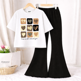 Trendy Women’s Co-Ord Set – Loose Fit Tee & Bootcut Pants