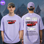 Buy Men's Lavender Graphic Printed Oversized T-shirt