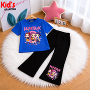 Huntrix Trendy Kids 2-Piece Outfit Set – Top & Black Flared Pants