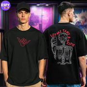 Buy Men's Black Graphic Printed Oversized T-shirt (Copy)