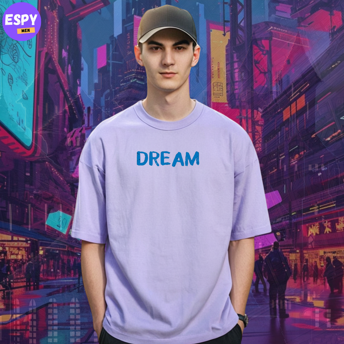 Buy Men's Black Graphic Printed Oversized T-shirt
