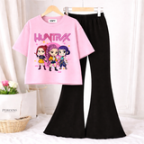 Trendy Women’s Co-Ord Set – Loose Fit Tee & Bootcut Pants