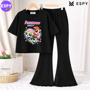 Trendy Women’s Co-Ord Set – Loose Fit Tee & Bootcut Pants