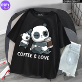 Kawaii - Oversized Printed Black T shirt