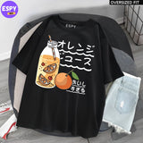 Kawaii - Oversized Printed Black T shirt