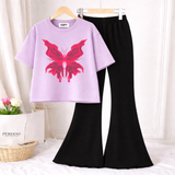 Trendy Women’s Co-Ord Set – Loose Fit Tee & Bootcut Pants
