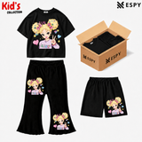 Kids 3-Piece Outfit Bundle Set – T-Shirt, Flared Pant & Shorts