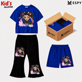 Kids 3-Piece Outfit Bundle Set – T-Shirt, Flared Pant & Shorts