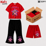 Kids 3-Piece Outfit Bundle Set – T-Shirt, Flared Pant & Shorts