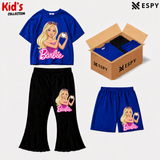 Kids 3-Piece Outfit Bundle Set – T-Shirt, Flared Pant & Shorts