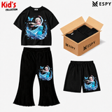 Kids 3-Piece Outfit Bundle Set – T-Shirt, Flared Pant & Shorts