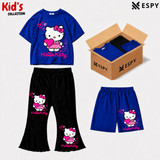 Kids 3-Piece Outfit Bundle Set – T-Shirt, Flared Pant & Shorts