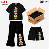 Kids 3-Piece Outfit Bundle Set – T-Shirt, Flared Pant & Shorts