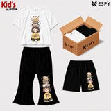 Kids 3-Piece Outfit Bundle Set – T-Shirt, Flared Pant & Shorts
