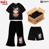 Kids 3-Piece Outfit Bundle Set – T-Shirt, Flared Pant & Shorts