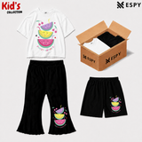 Kids 3-Piece Outfit Bundle Set – T-Shirt, Flared Pant & Shorts