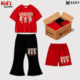 Kids 3-Piece Outfit Bundle Set – T-Shirt, Flared Pant & Shorts