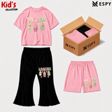 Kids 3-Piece Outfit Bundle Set – T-Shirt, Flared Pant & Shorts