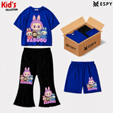 Kids 3-Piece Outfit Bundle Set – T-Shirt, Flared Pant & Shorts