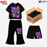 Kids 3-Piece Outfit Bundle Set – T-Shirt, Flared Pant & Shorts