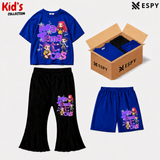 Kids 3-Piece Outfit Bundle Set – T-Shirt, Flared Pant & Shorts