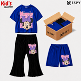 Kids 3-Piece Outfit Bundle Set – T-Shirt, Flared Pant & Shorts