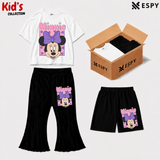 Kids 3-Piece Outfit Bundle Set – T-Shirt, Flared Pant & Shorts