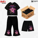 Kids 3-Piece Outfit Bundle Set – T-Shirt, Flared Pant & Shorts