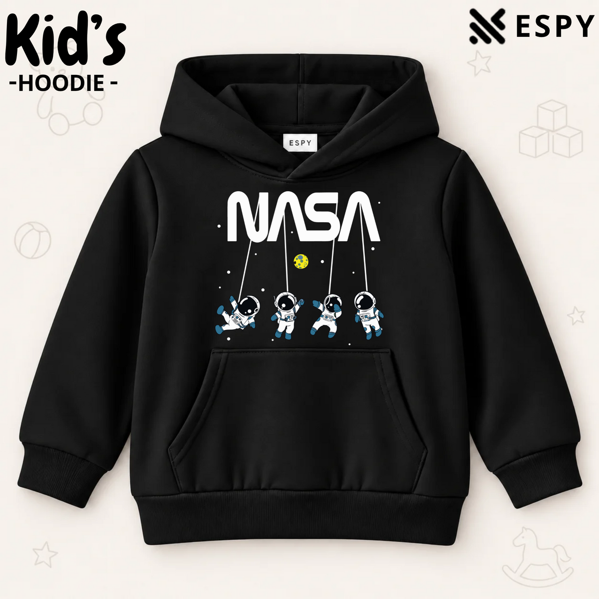 Kids NASA Print Cotton Hoodie – 10/11 Year