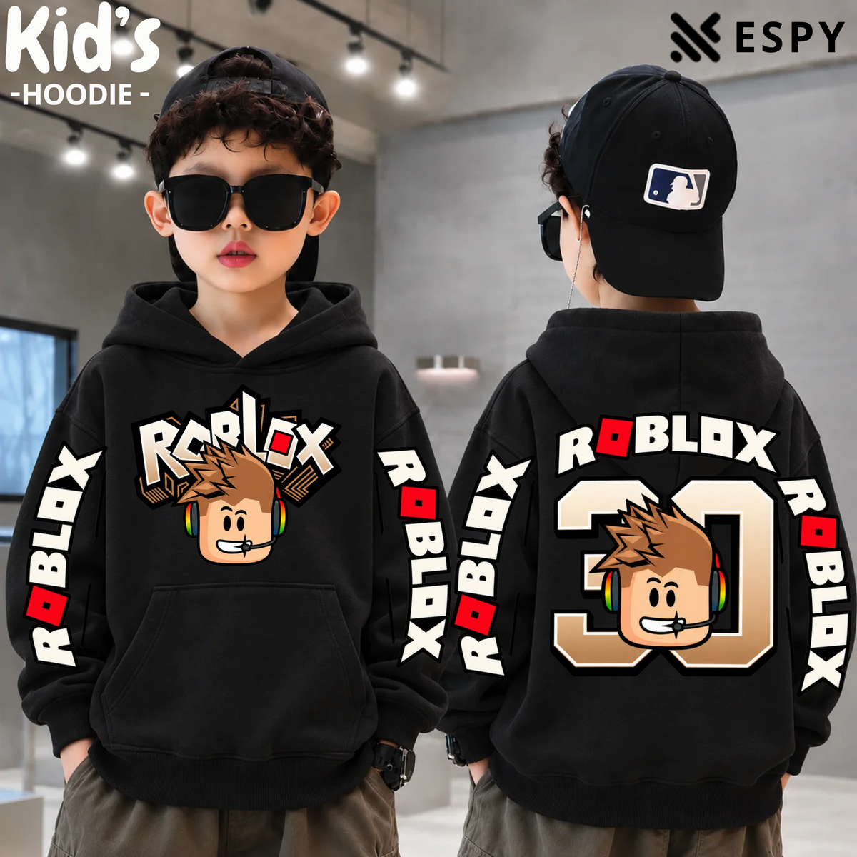 Kids Roblox Print Cotton Hoodie – 12/14 Year