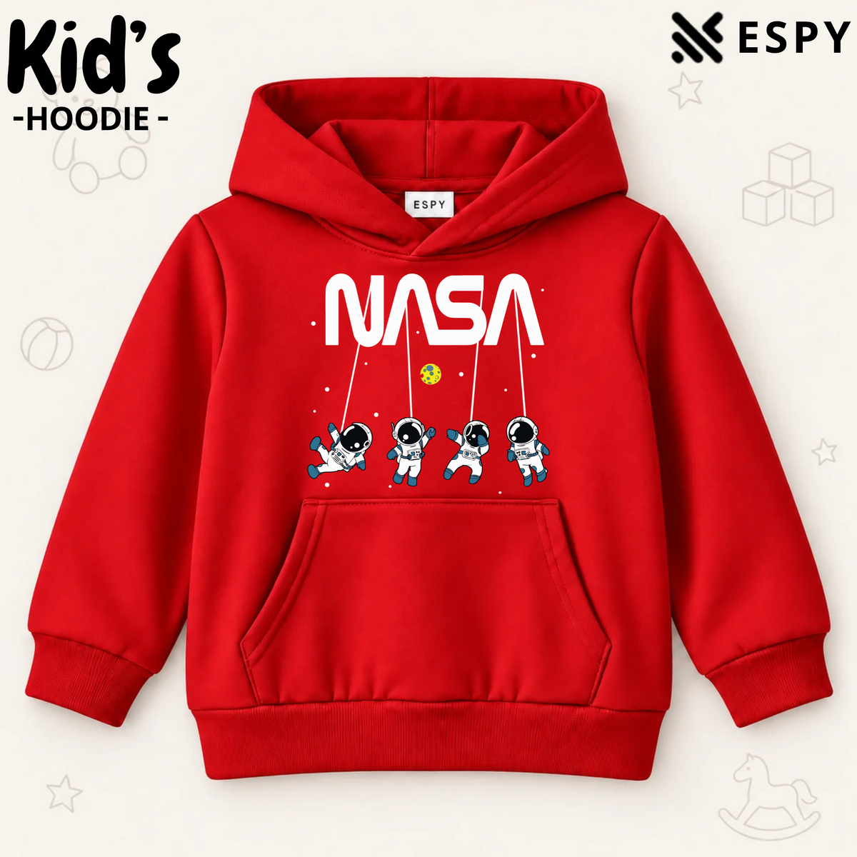 Kids NASA Print Cotton Hoodie – 10/11 Year
