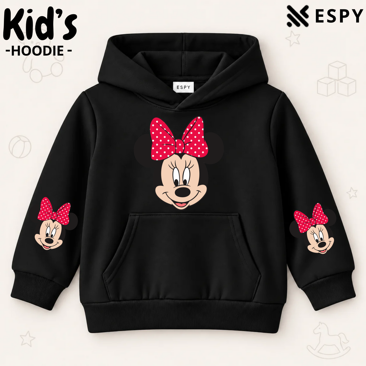 Girls Mini Mouse Design Cotton Hoodie – 10/11 Year