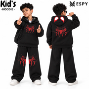 Kids Korean Style Spider-Man Hoodie & Baggy Trouser Set