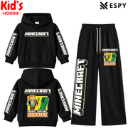 Kids Korean Style Minecraft Hoodie & Baggy Trouser Set