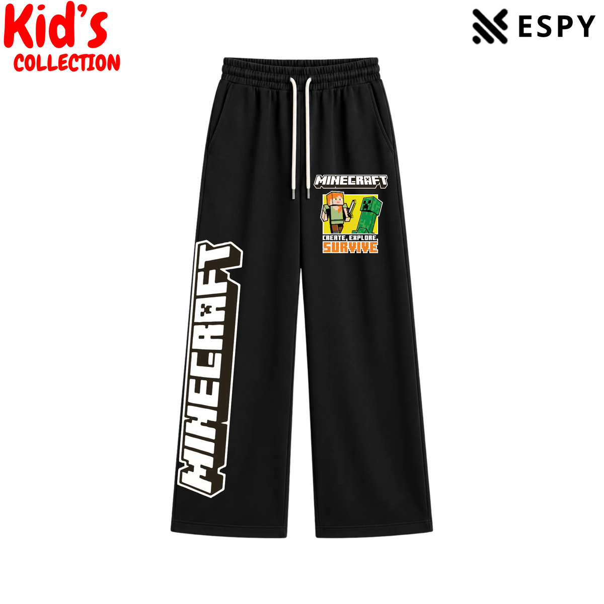 Kids Korean Style Minecraft Hoodie & Baggy Trouser Set