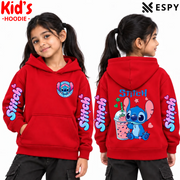 Kids Girls Stitch Print Cotton Hoodie – 12/14 Year