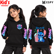 Kids Girls Stitch Print Cotton Hoodie – 12/14 Year