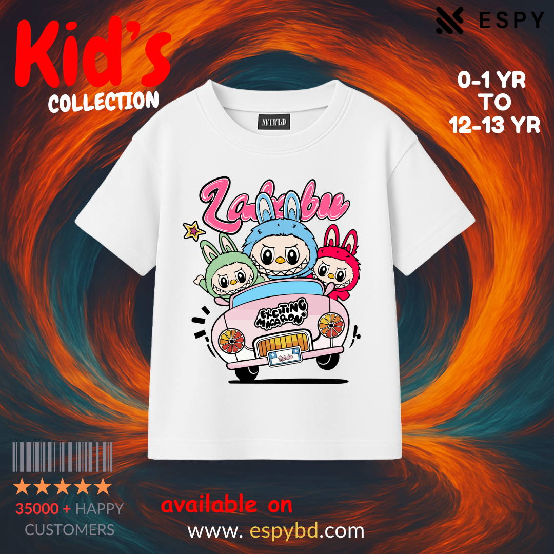 Kids Drop Shoulder T shirt - Labubuu