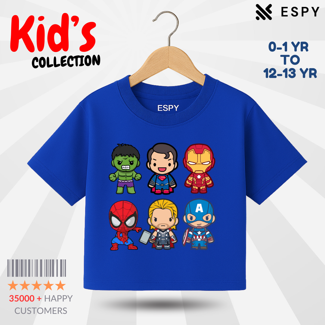 Kids Premium Drop Shoulder T-Shirt - Marvel