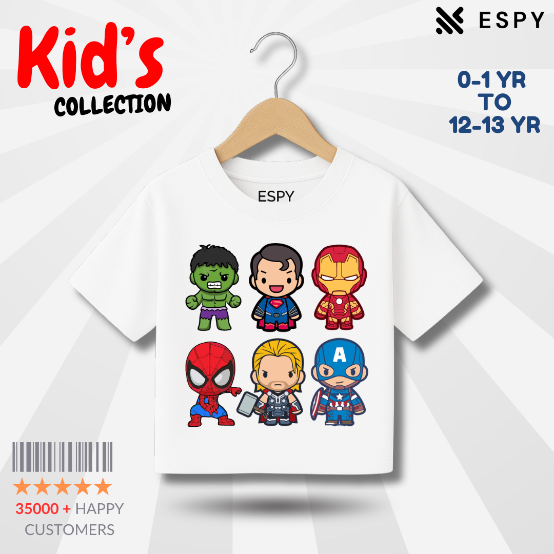 Kids Premium Drop Shoulder T-Shirt - Marvel