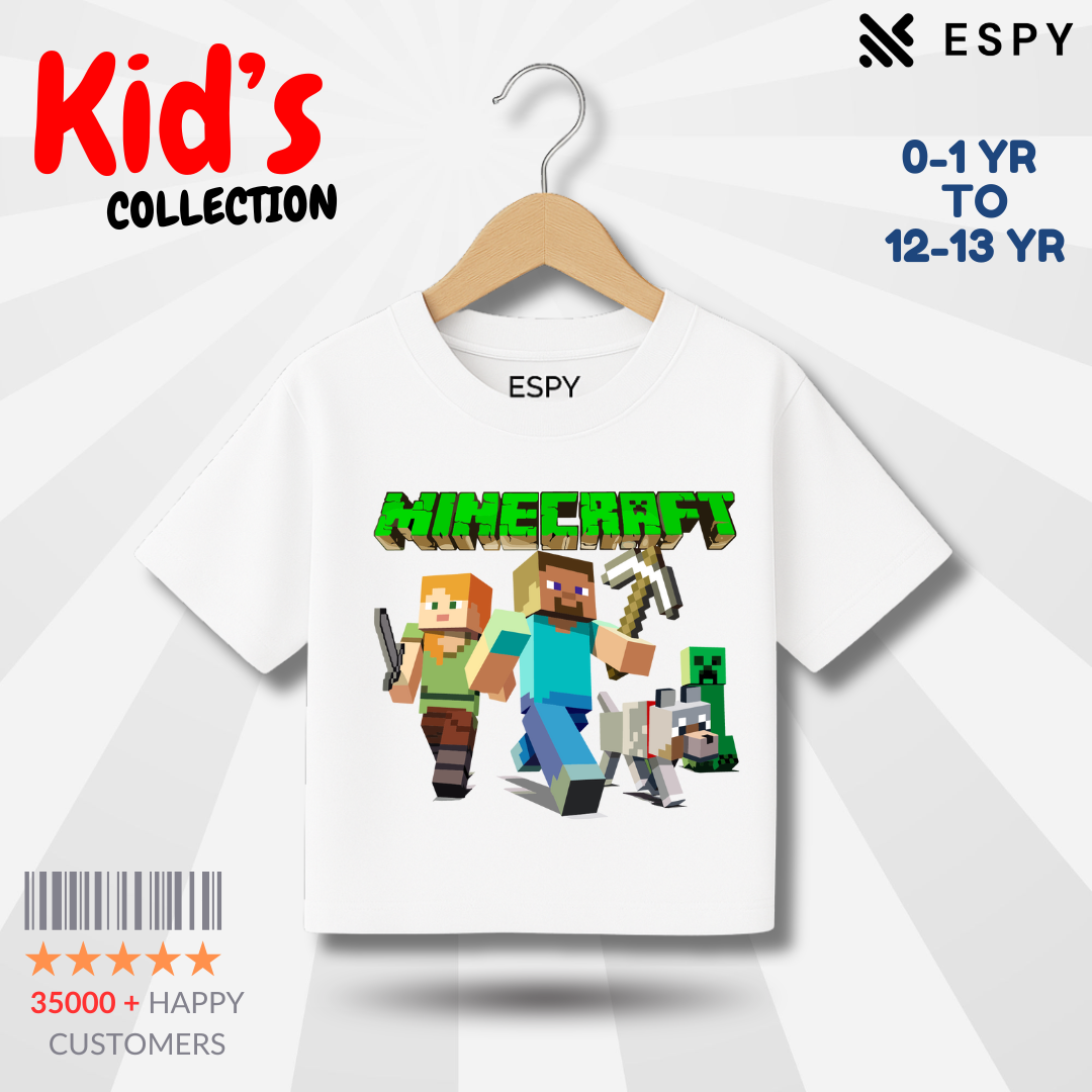 Kids Premium Drop Shoulder T-Shirt - Minecraft