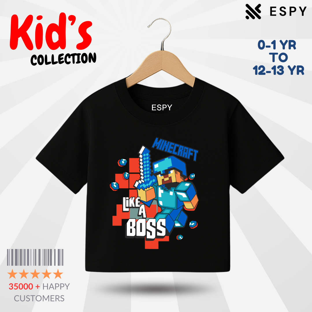 Kids Premium Drop Shoulder T-Shirt - Minecraft